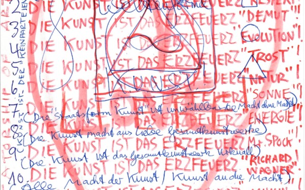 Jonathan Meese Manifest ERZKFEUERZMANISTFEST